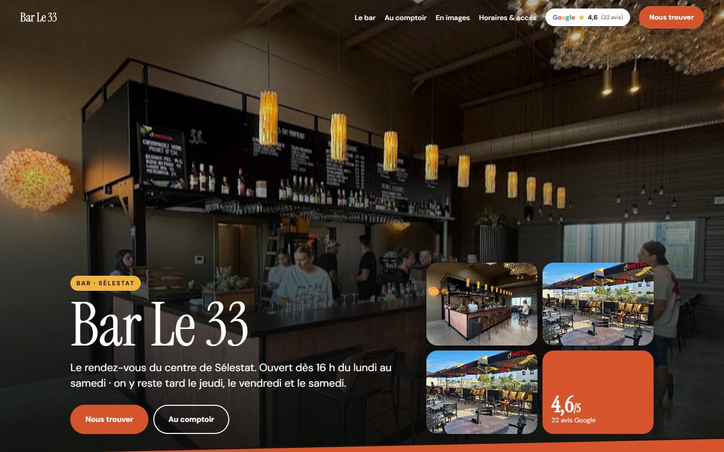 Site du Bar le 33 à Sélestat